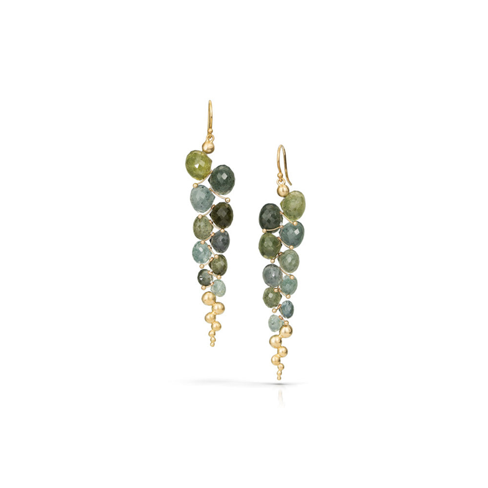 caviar moss aquamarine earrings