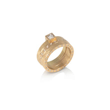 Offset Princess Cut Diamond Ring