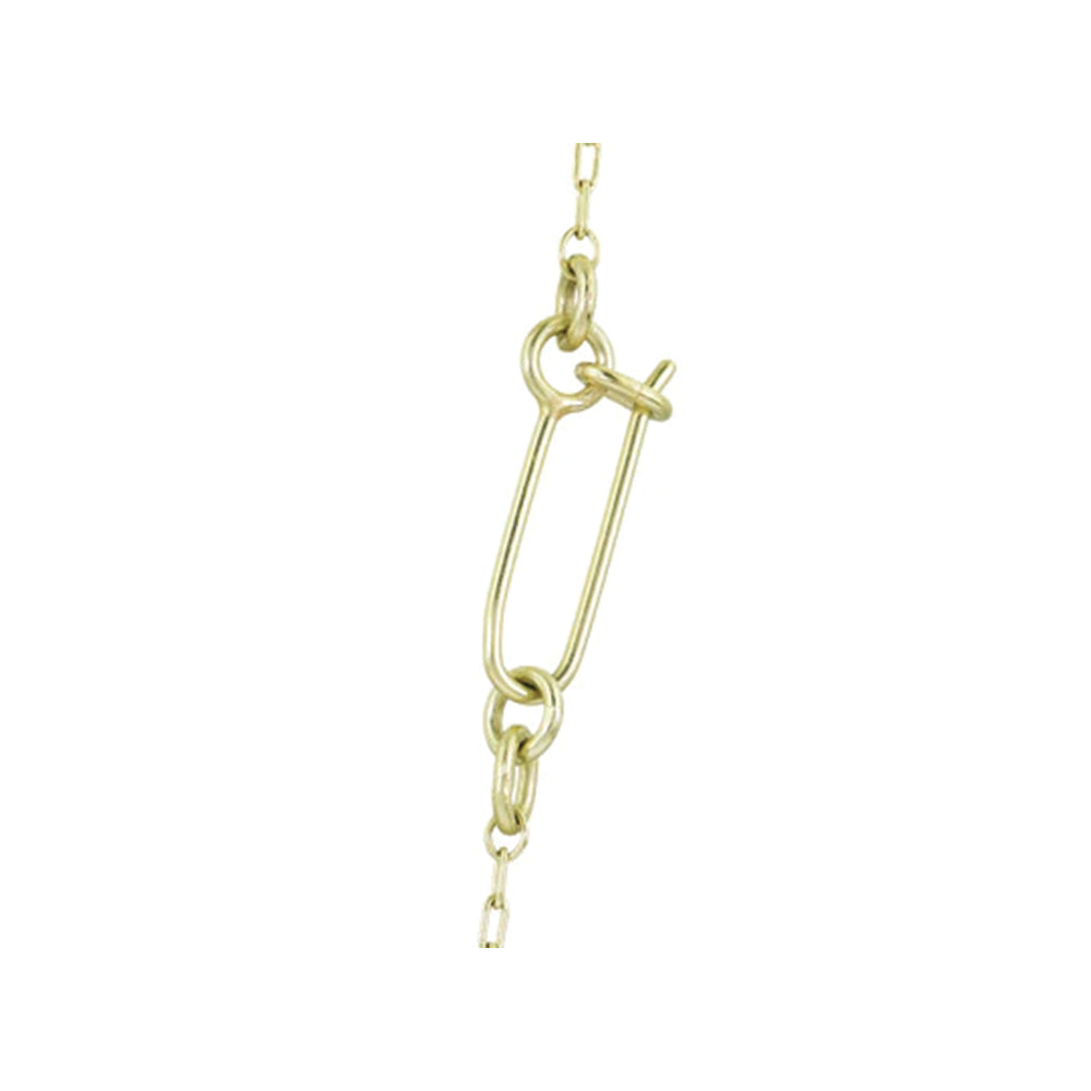 Magenta Tourmaline Slice Bezel Necklace