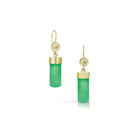 chrysoprase cylider earrings