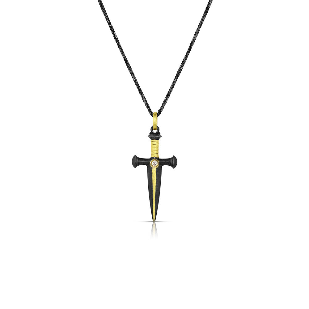 dagger pendant with diamond