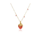 Large Cultured Coral "Strawberry" Pendant