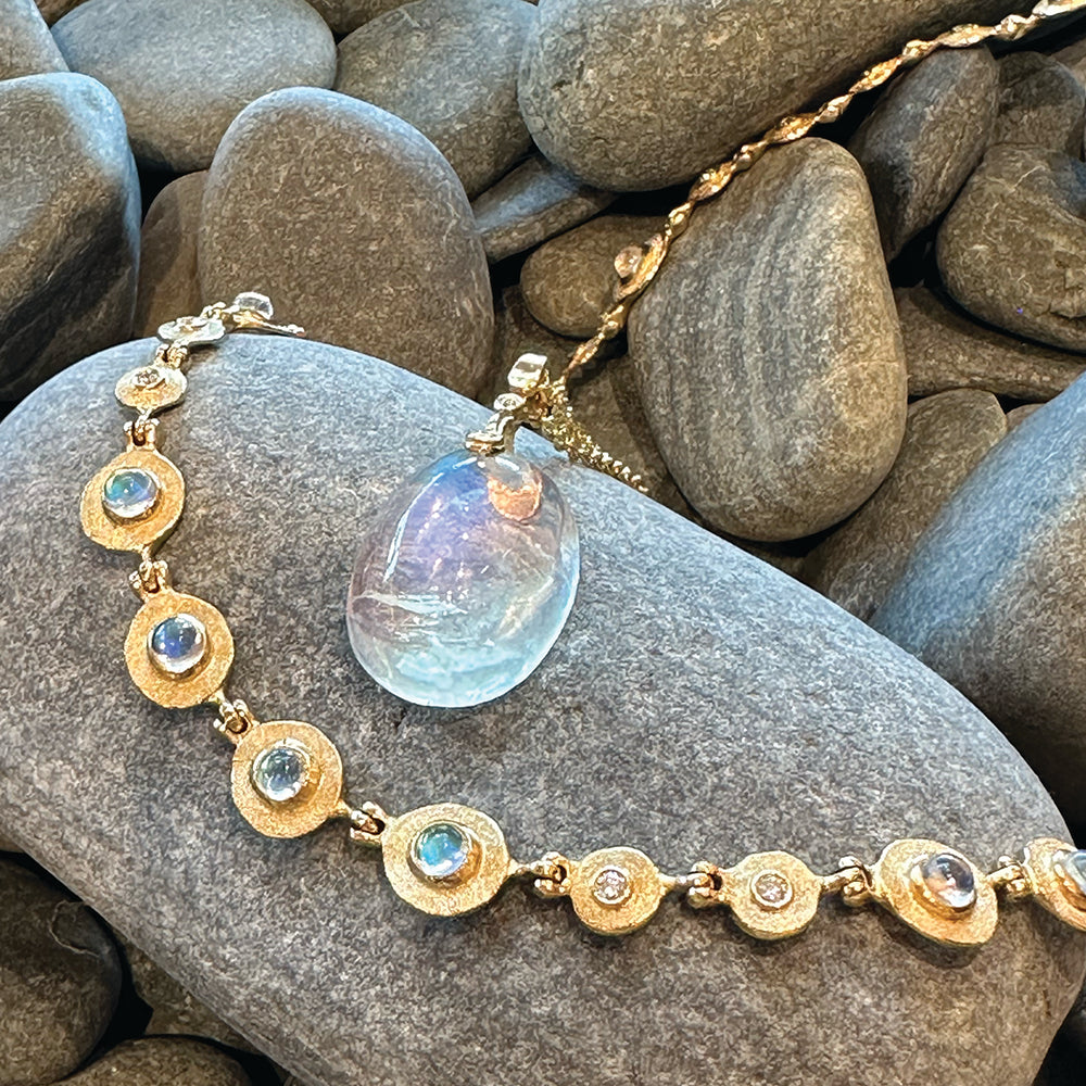 "In the Clouds" Moonstone Necklace