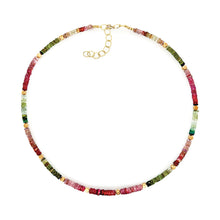 Tourmaline rondelle necklace