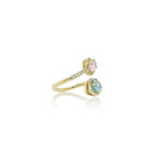 Morganite and Aquamarine "Diya" Ring