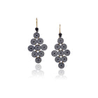 "Prelude" Chandelier Earrings with Black Diamonds