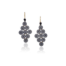 "Prelude" Chandelier Earrings with Black Diamonds