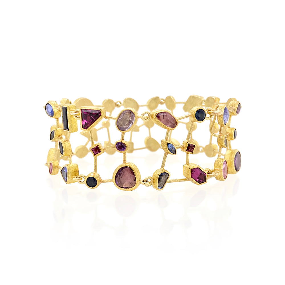 Purple and Blue Multi-Stone Bracelet