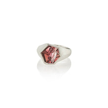 Munsteiner Pink tourmaline ring in platinum