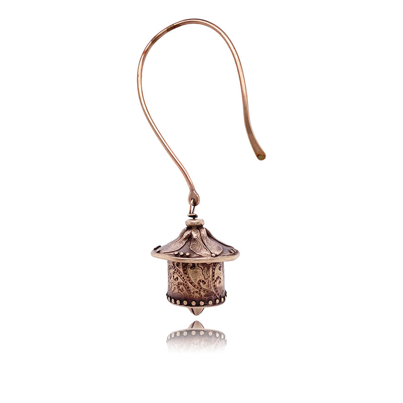 Bronze Bell Ornament with Maple Leaf Samara Top