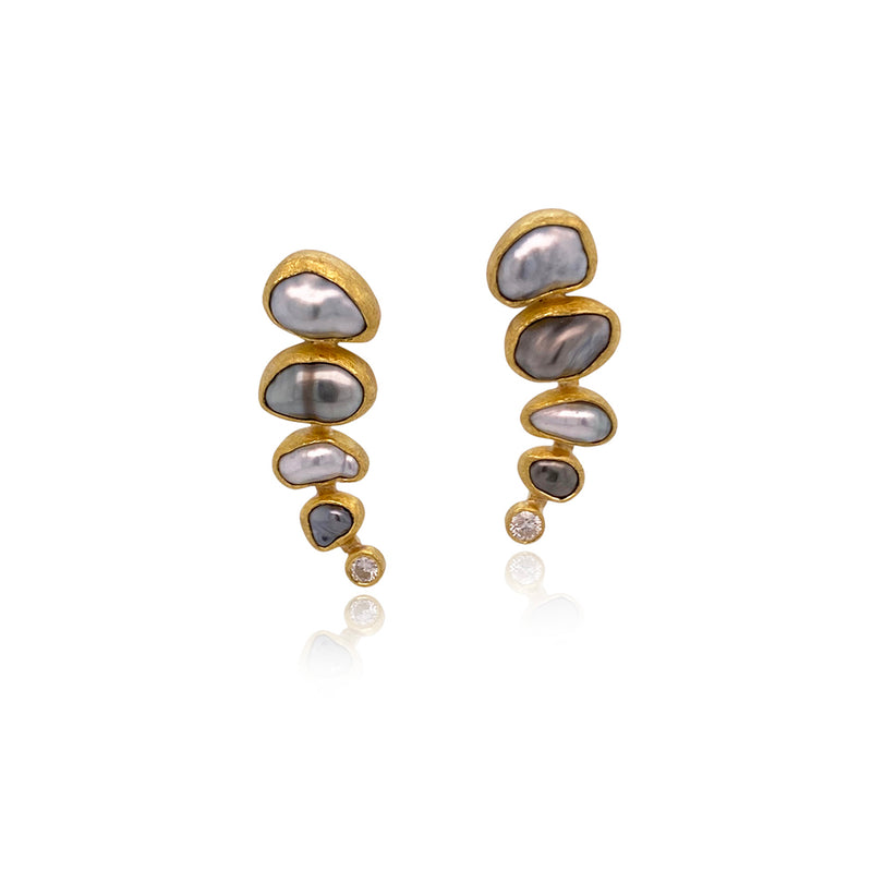Keshi Pearl Ear Climbers