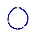 Hammered Lapis Necklace with Hollow Constructed Clasp