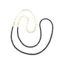 Black Diamond Necklace with Extension Chain