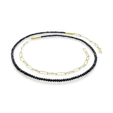 Black Diamond Necklace with Extension Chain