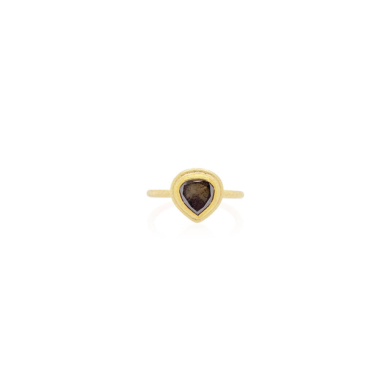 Tear-Shaped Chocolate Diamond Ring