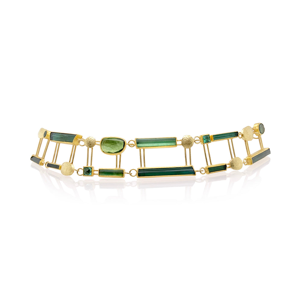 Multi-Green Tourmaline Bracelet
