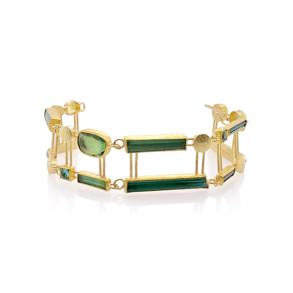 Multi-Green Tourmaline Bracelet