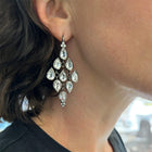 Pear Shaped White Topaz Crownwork Earrings