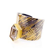 Tourmalinated Quartz Cuff with Diamonds