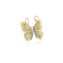 plique a jour enamel earrings with diamonds