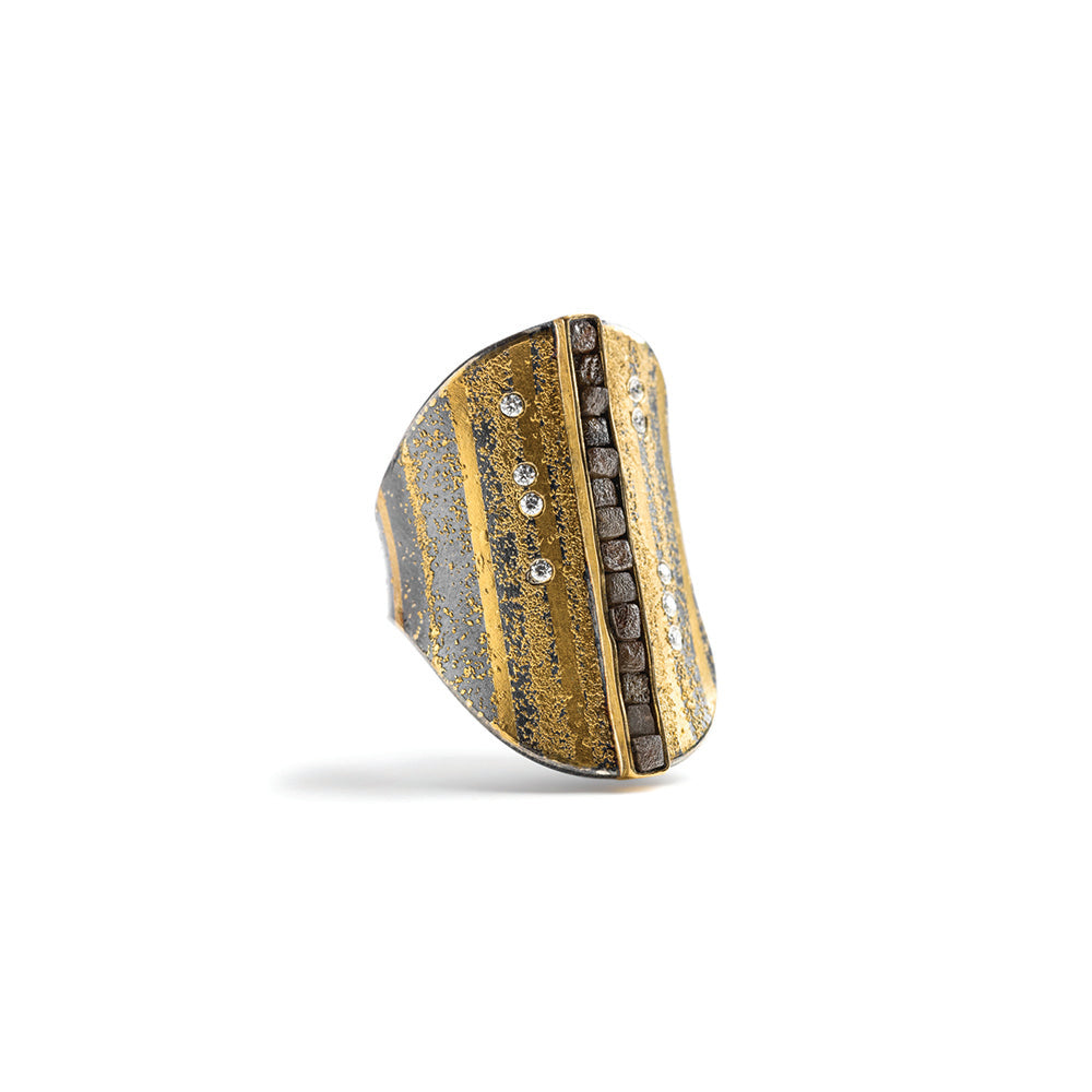 rough diamond cube ring