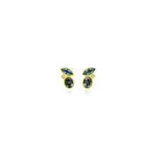 spinel, aquamarine and diamond earrings