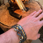 Swirl Link Bracelet with 3 Gold Links