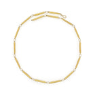 Gold Tubes Necklace, Medium