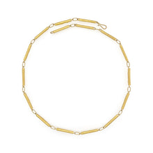Gold Tubes Necklace, Medium