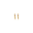 Inverted 4-Diamond Stud Earrings