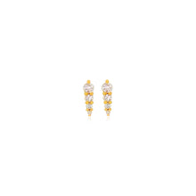 Inverted 4-Diamond Stud Earrings