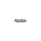 Platinum Wavy Eternity Band with Diamonds