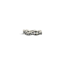 Platinum Wavy Eternity Band with Diamonds