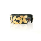 Hinged Flower Cuff with Multi-Color Sapphires and Diamonds
