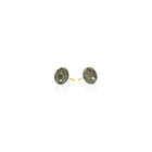 tiny round studs with platinum and sterling silver