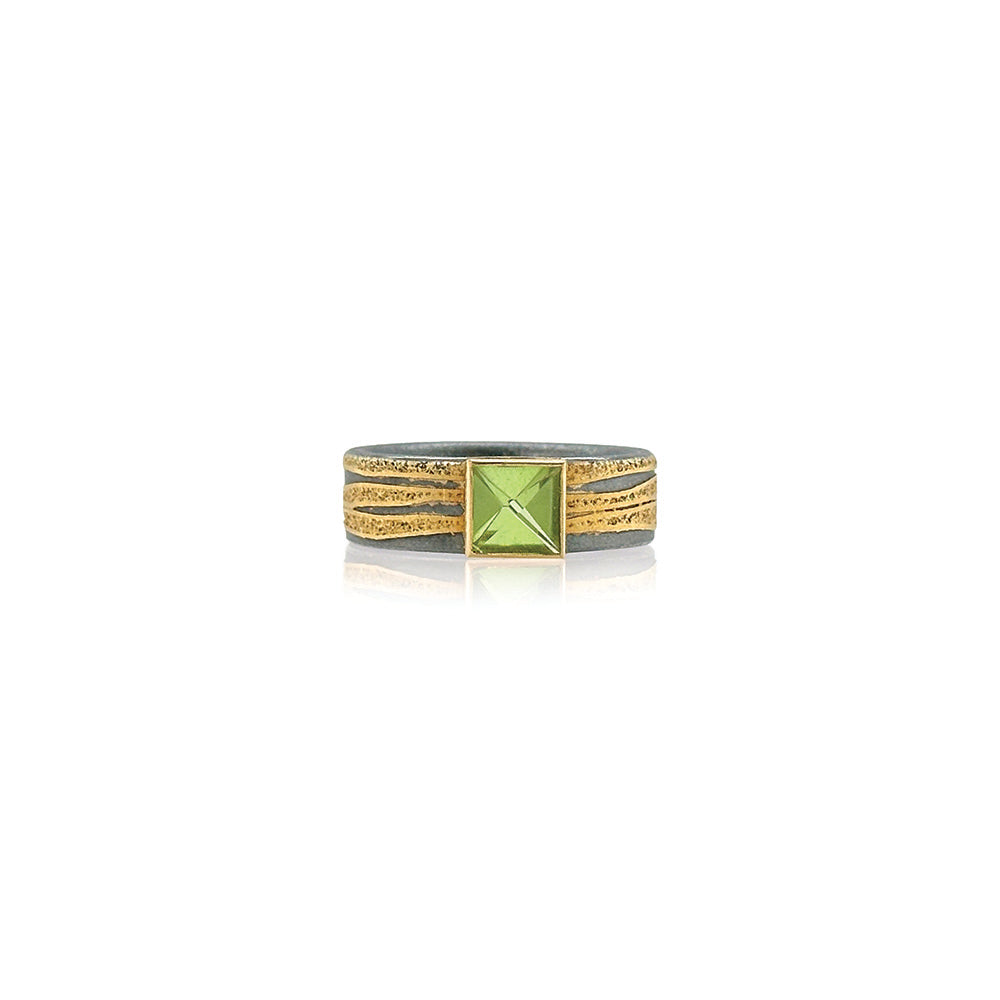 Apple Green Tourmaline Ring