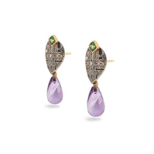 amethyst "kite" earrings