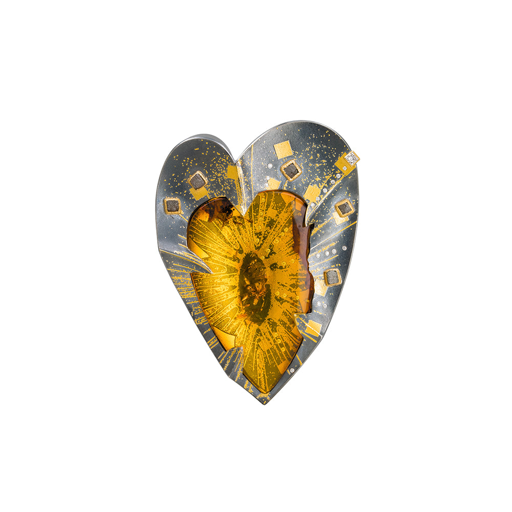 amber brooch