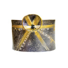 rutilated quartz and diamond cuff