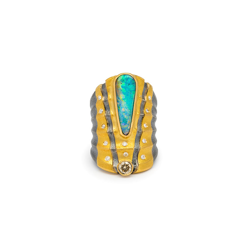Boulder Opal Ring