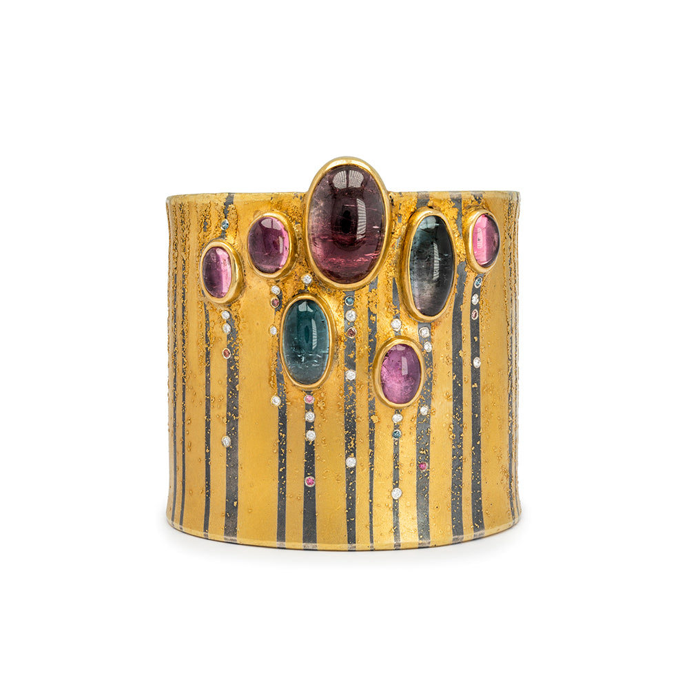pink tourmaline cuff