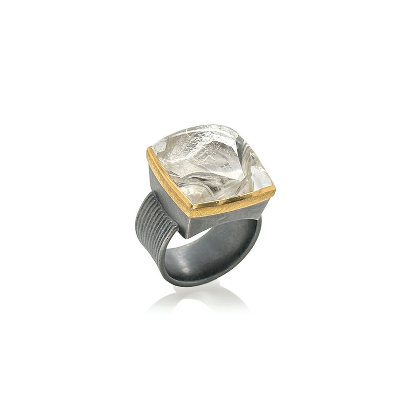 Quartz with Negative Crystal Ring
