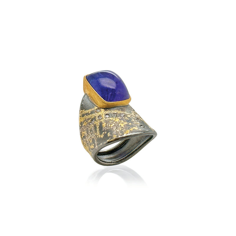 Tanzanite Cabochon Ring