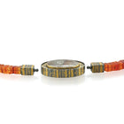 Mexican Fire Opal and Pyrite Sun Necklace