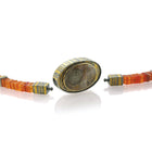 Mexican Fire Opal and Pyrite Sun Necklace