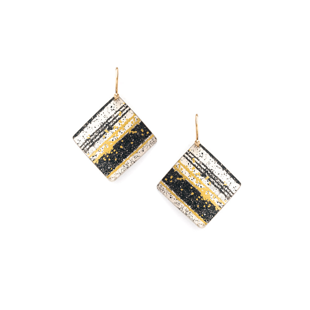 square striped earrings