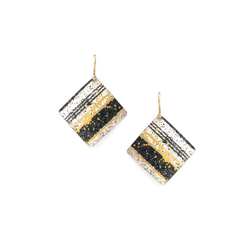 Square Striped Earrings