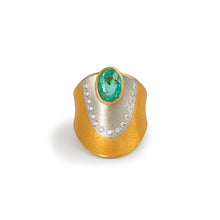 Paraiba, Platinum, gold and diamond ring