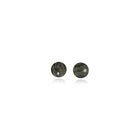 tiny round studs with platinum and sterling silver