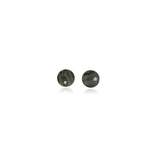 tiny round studs with platinum and sterling silver